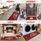 Christmas Kitchen Rugs and Mats Set of 2, Christmas Decorations for Home Non Slip Backing Winter Holiday Kitchen Rug Seasonal Low-Profile Kitchen Floor Mat Xmas Decor 17"X47"+17"X30"